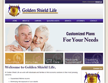 Tablet Screenshot of goldenshieldlife.com